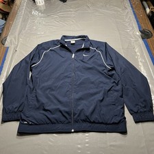 Nike Jacket Mens XL Navy Blue Windbreaker Dri-FIT Full Zip Track Running