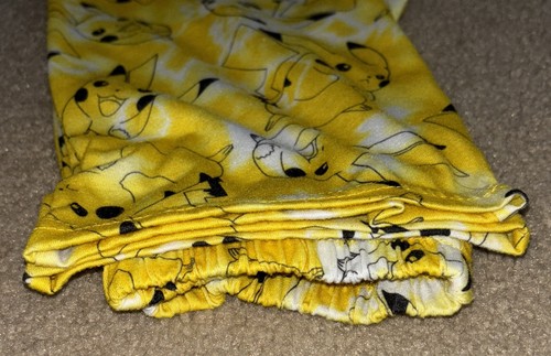 Pokemon Pajama Bottoms Kids Unisex Size S Pikachu Flame Resistant Pants Yellow - Picture 15 of 15