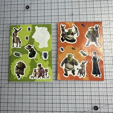 2004 Shrek Sticker Sheet Lot SandyLion General Mills-2- Donkey Fiona Puss Boots
