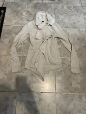 Free People We the Free Asymmetric Jacket SZ XS Ebb Flow Full Zip Ruffle Fringe