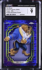 CGC 9 Mint - THE BEAST - /150 - Purple & Green Pulsar - Disney Chrome - Topps