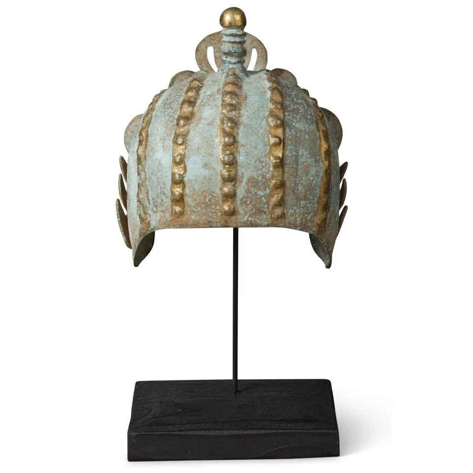 US SELLER - Hand Forged Bronze Chinese Warrior Helmet - Image 4 of 4