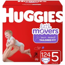 Huggies Overnites Nighttime Diapers, Size 5 124 Count 