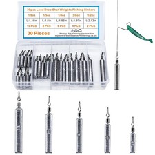 30pcs Fishing Weights Sinkers Kit, Drop Shot Weights  Fishing Sinker Assortment