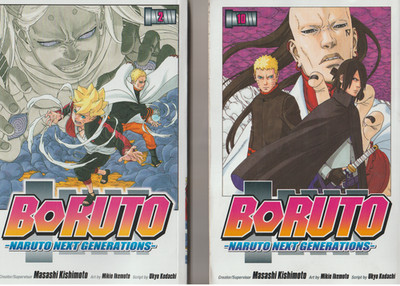 BORUTO - Naruto Next Generations  Vol. 2 & 10 - GRAPHIC MANGA NOVELS - 2 PB Bks!