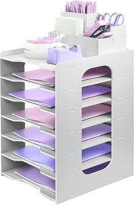 Briefablage Organizer, A4 Papier Ablagefächer, 7 - Stöckiges Büro Aktenablage