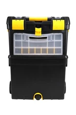 Portable Rolling 2-Tiered Organizer Storage Cart Craft Bin Fishing Toys