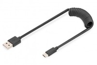 Digitus Usb 2.0 Spiralkabel, USB-A - USB-C Stecker, 1,0 M 1 Bis 40 Stk Spare 65%