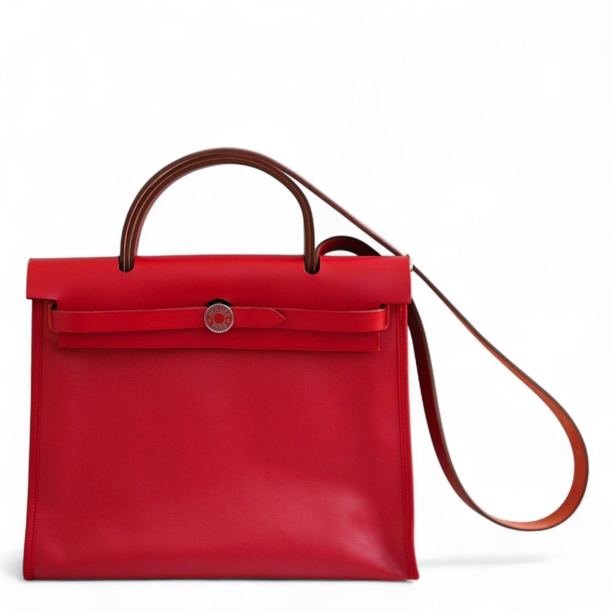 BNIB Hermes Herbag Zip 31 Berline Rouge Piment Waterproof | eBay