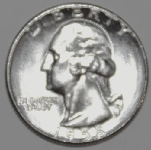 1958-P Washington Quarter - BU - #9860D - FREE SHIPPING
