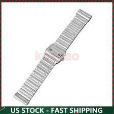 CINTURINO OROLOGIO 23MM PER 38MM CARTIER SANTOS 100 XL WSSA0018 BRACCIALE ACCIAIO INOX