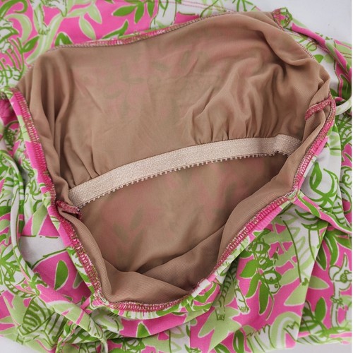 Traje de baño Y2K Lilly Pulitzer rosa verde estampado tropical talla 6 - Imagen 7 de 10