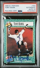 1990 S.I. For Kids #152 Tony Hawk Signed Rookie Card PSA GEM MINT 10 AUTO