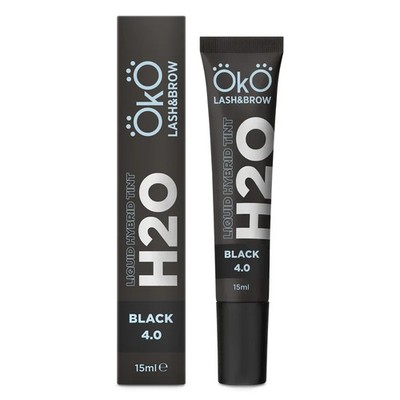 Dye eyebrow and eyelash OKO Lash&Brow H20 Liquid Hybrid Tint, Black 4.0, 15 ml