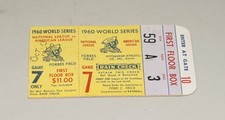 HISTORIC 1960 WORLD SERIES BASEBALL TICKET STUB GAME 7 PIRATES YANKEES MAZEROSKI