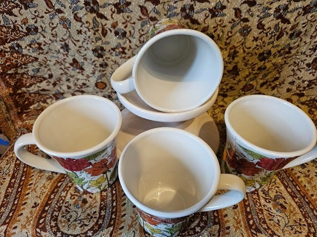 Certified International Mindy  Sommers Colorful Bakery Floral Coffee Mugs Set 4 - Imagem 3 de 4