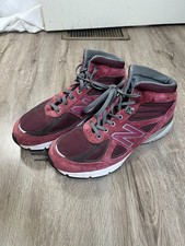 New Balance 990v4 Mid Size 12 Made in USA Maroon Burgundy Shoe Sneaker MO990BU4