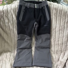 Obermeyer Teen L 14-16 Black Gray Waterproof Snow Pants Extended Wear System