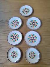 Vintage Japanese Child's Porcelain Toy Tea Set Lot 5 Plates 4.5" 2 Saucers 3.8"
