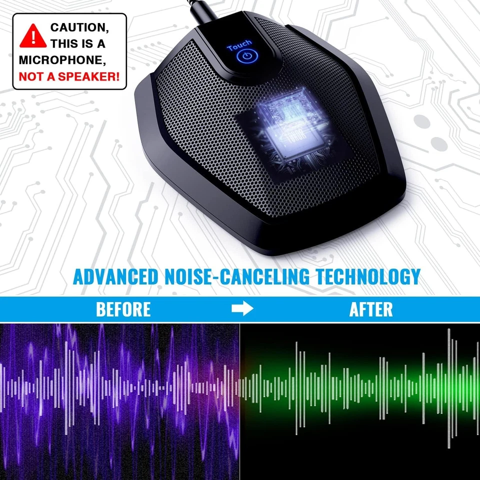 Tonor G11 Conference USB Microphone PC Omnidirectional Mic condenser recording - Image 3 of 4