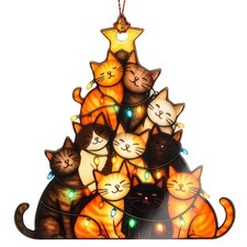 Cat Christmas Ornament 2025 - Cat Christmas Ornaments - Tuxedo Catt Ornaments...