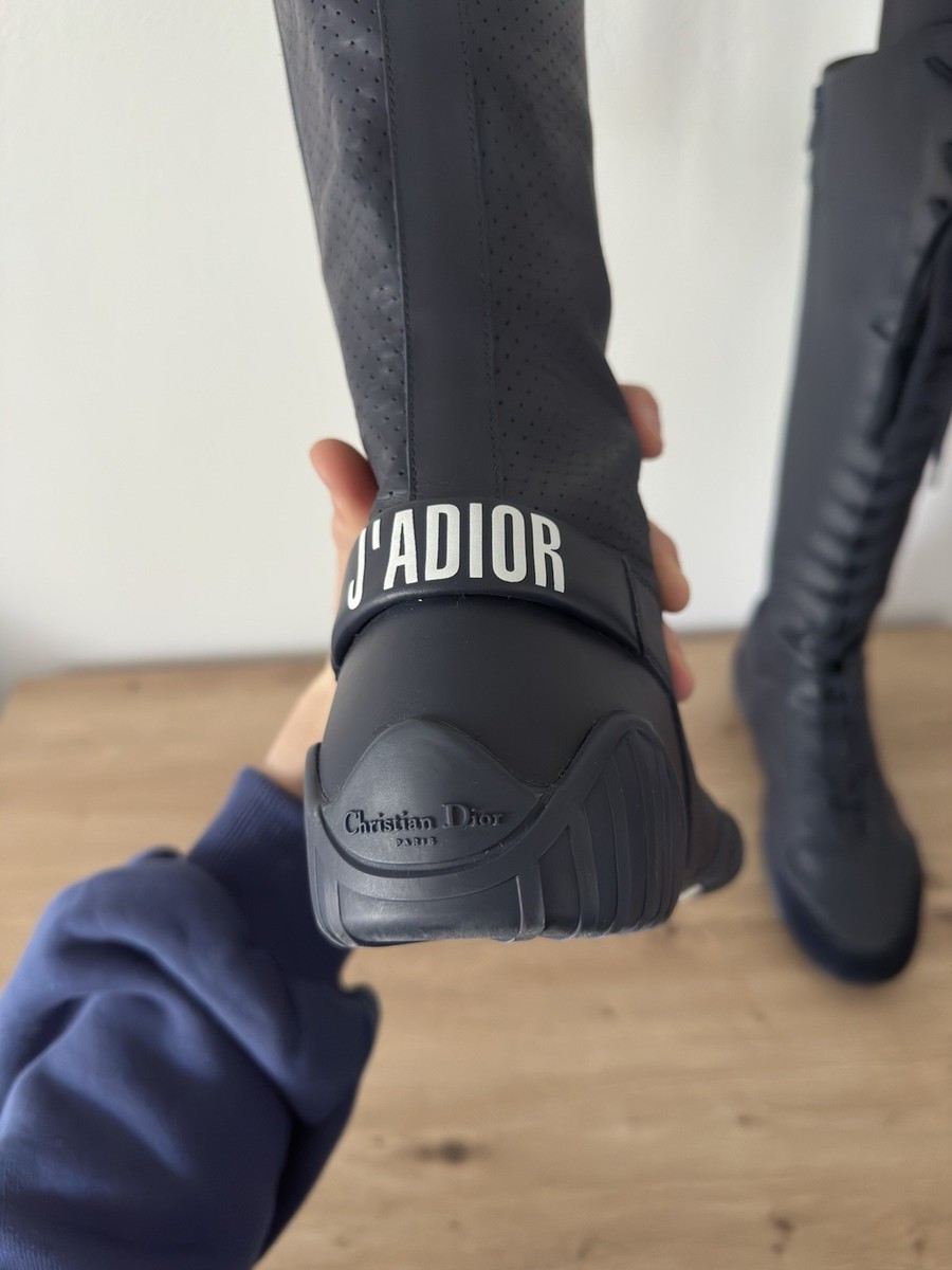 SS 2017 Christian Dior “J'Adior” D-Fence Knee High Lace-Up Leather