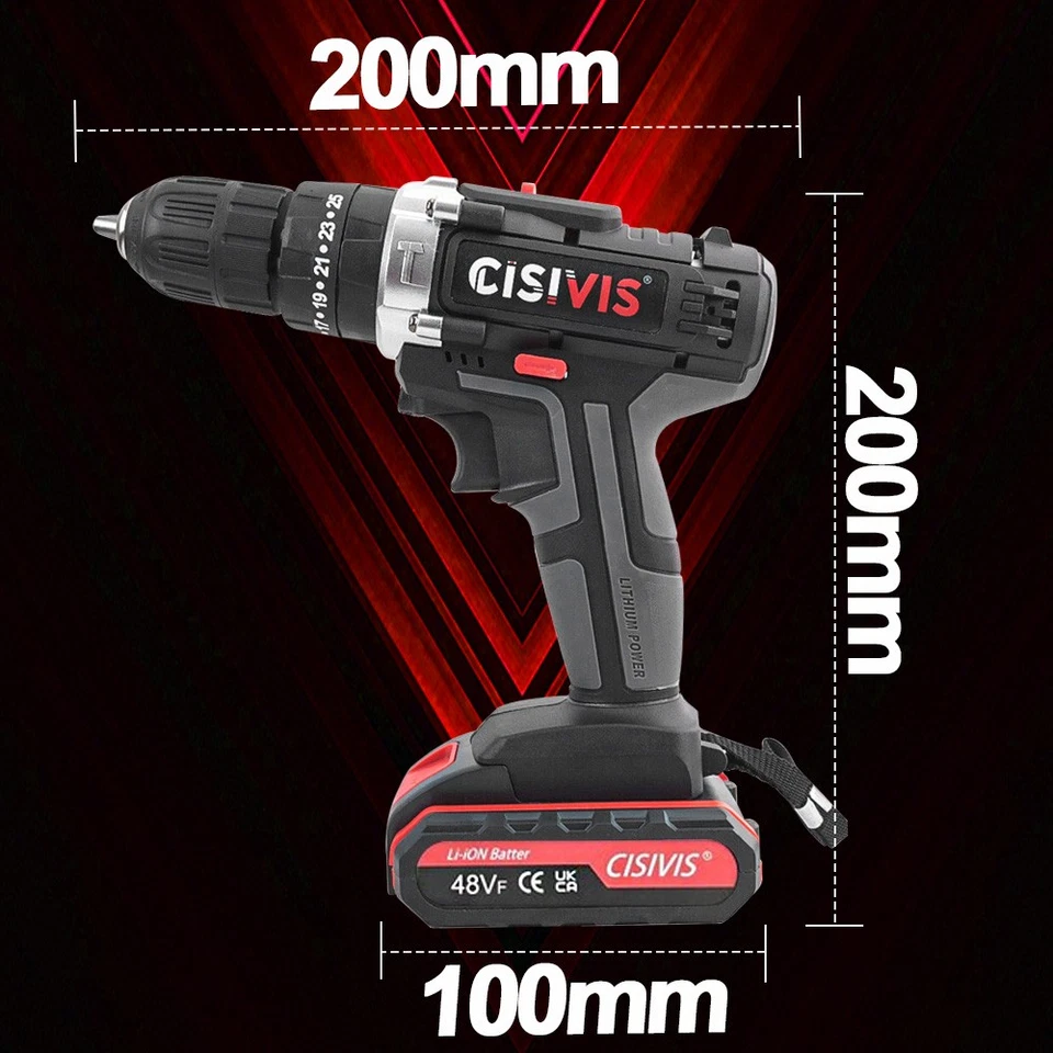 Akkuschrauber Akkubohrer 21 V Li-Ion Bohrschrauber Mit 2 Akku Ladegerät - Bild 3 von 4