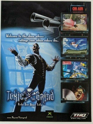 Toxic Grind Print Ad Game Poster Art Promo Original Xbox Ride For Your Life Ebay