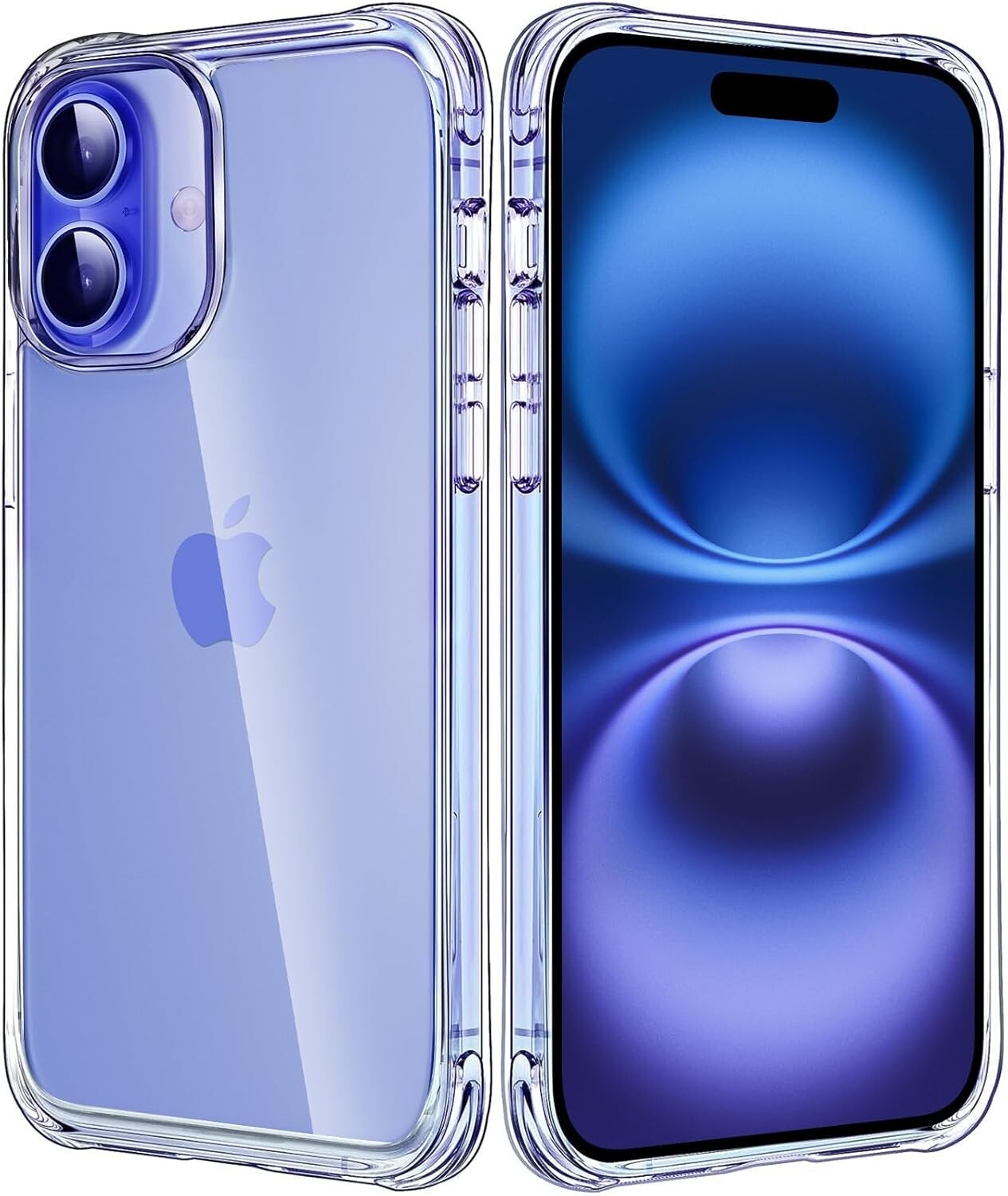 iPhone 16 Case Clear, Military-Grade Drop Protection with Shockproof Bumper-image