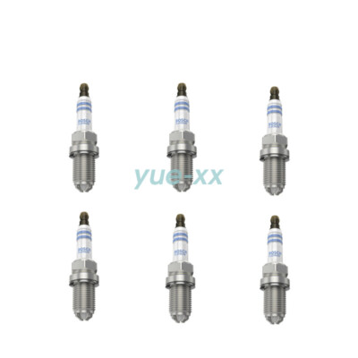 6PCS Spark Plugs Bosch OEM Platinum+4 Factory High Power Set for BMW E39/E46-M54