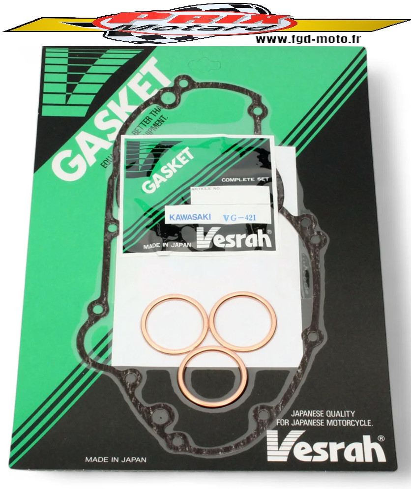 Pochette de joints moteur complète pour Kawasaki 500 H1 1969 à 1972 fabrication Japon