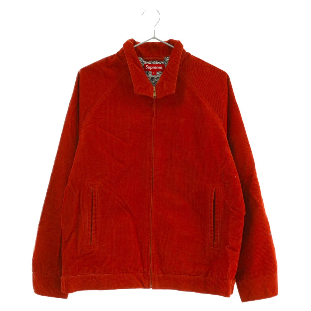 SUPREME 14AW Corduroy Harrington Jacket Blouson Pattern Orange Used