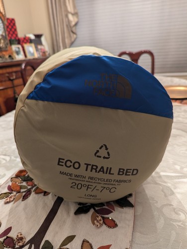 The North Face Eco Trail Bed Single 20 Camp Sleeping Bag Long Length Left Hand