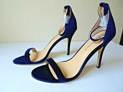 NEIMAN MARCUS BLUE VELVET HIGH HEEL 