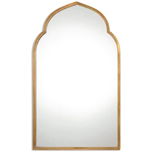 Uttermost Kenitra Contemporary Style Metal Arch Mirror in Gold Finish - Picture 1 of 6