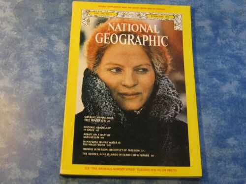 VINTAGE NATIONAL GEOGRAPHIC February 1976 OB RIVER SIBERA Apollo-Soyuz AZORES - Picture 1 of 4