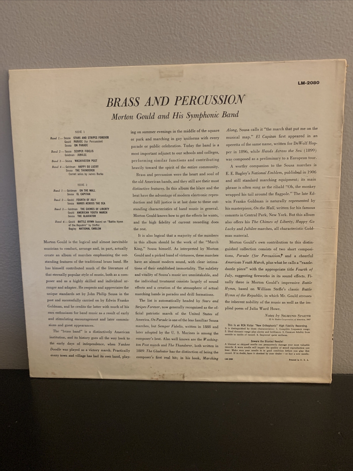 MORTON GOULD "Brass & Percussion" Vinyl LP RCA Victor LM2080 eBay