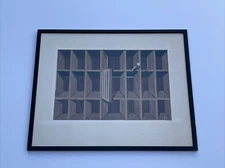 VINTAGE PAINTING MODERNIST  SURREALISM REALISM  EXPRESSIONISM MID CENTURY HALL