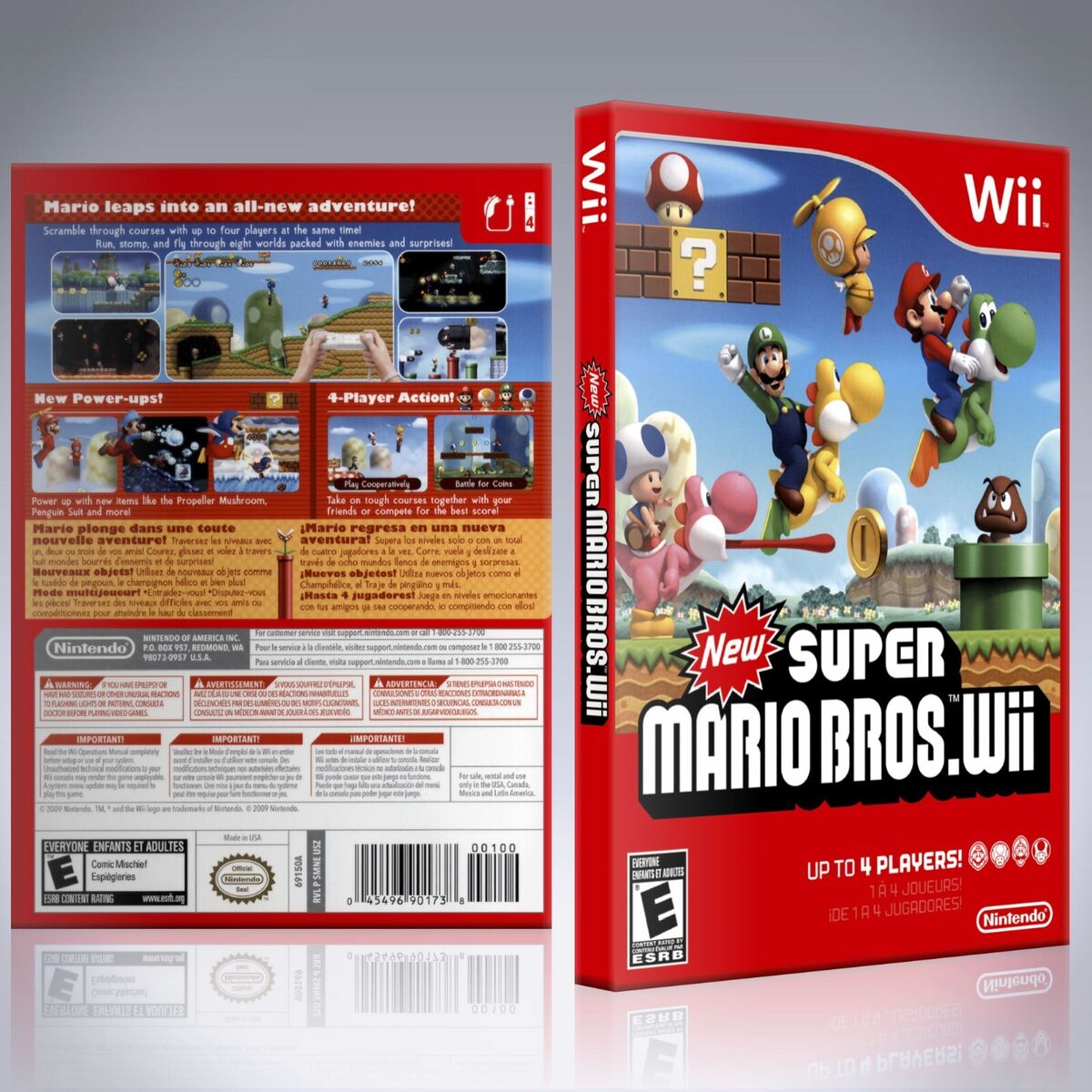 Wii Replacement Case - NO GAME - New Super Mario Bros. Wii