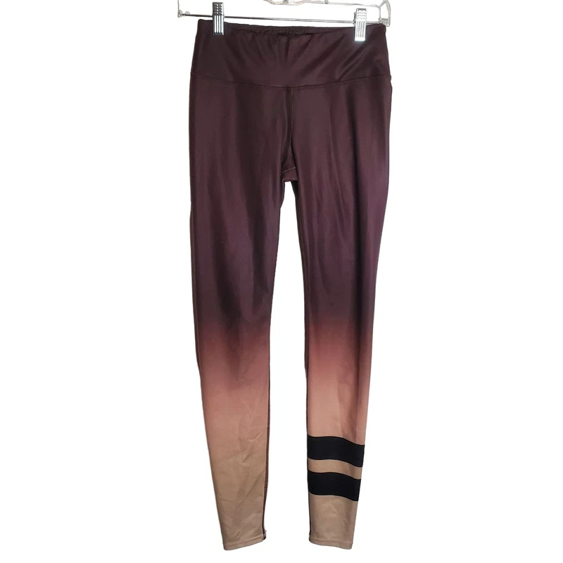 alo-yoga airbrush mink gradient ombre athleisure activewear leggings