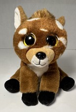 TY Beanie Boos 6" BUCKLEY THE DEER BIG Yellow Eyes Soft Stuffed Animal Plush Toy