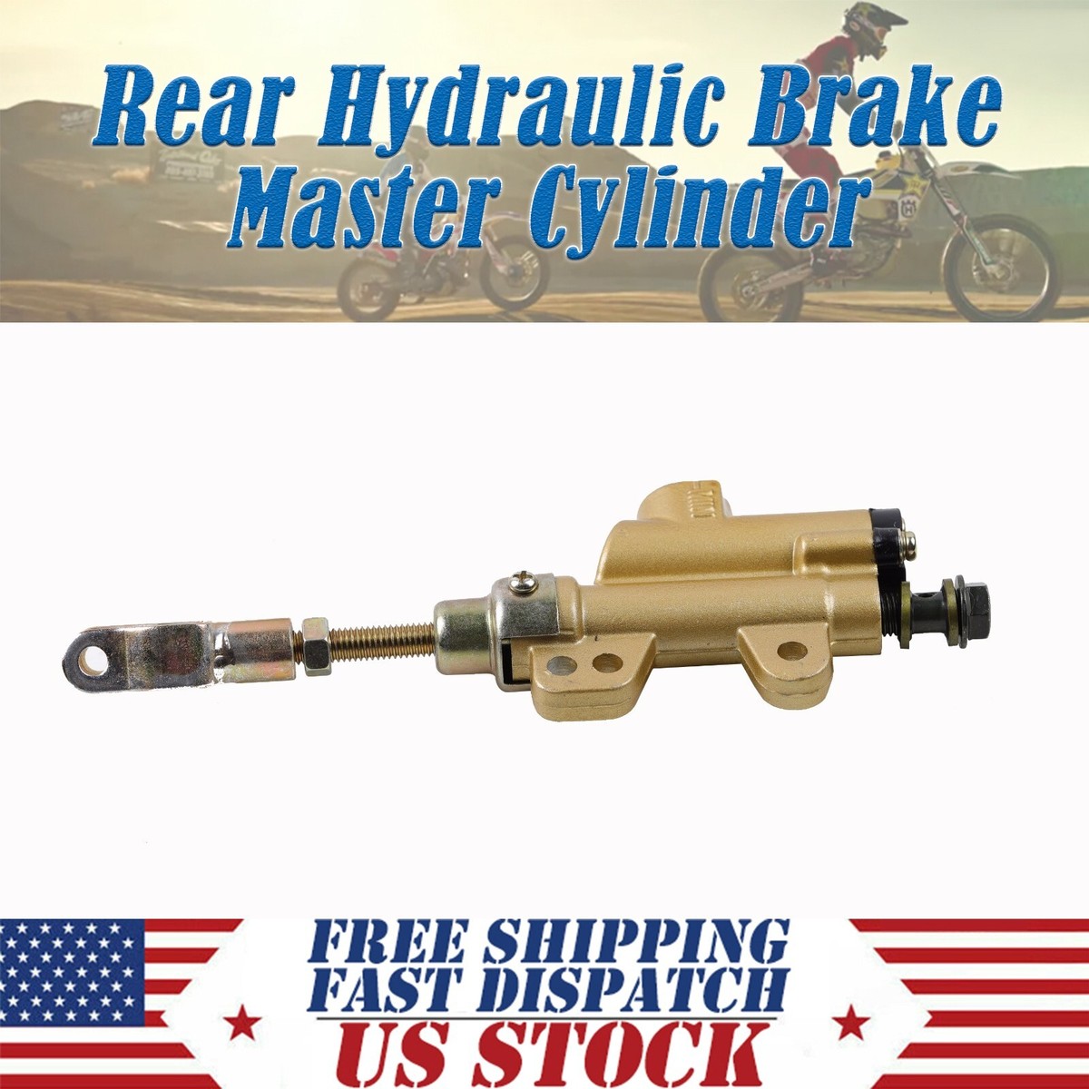 silver Rear Brake Master Cylinder Pump For 110cc 125cc 140cc Dirt Pit Quad Bike silver Rear Brake Master Cylinder Pump For 110cc 125cc 140cc Dirt Pit Quad Bike