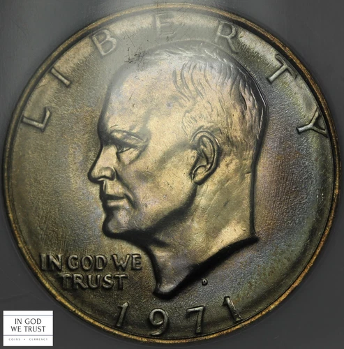 1971 D Eisenhower Dollar $1 NGC MS 66 (TONED!!!)