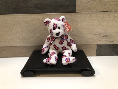 Ty Beanie Baby 2003 JACK The UK Bear Flag Black Nose Original P.E. DOB 06/14/03 - Picture 3 of 9