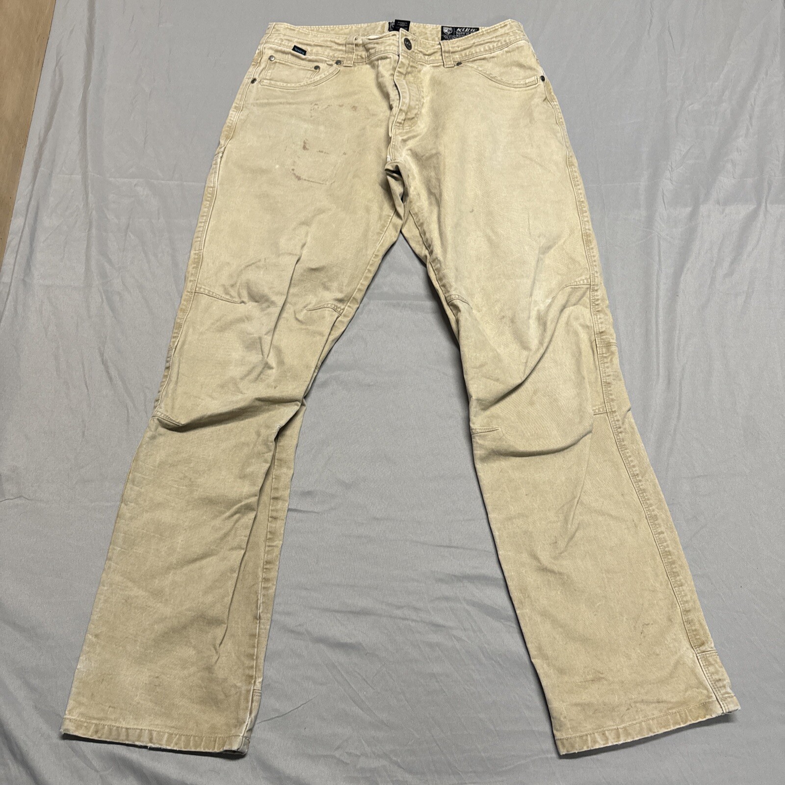 Kuhl Women’s Vintage Patina Dye Rydr Tan Pants 16F Hiking Outdoor Distressed