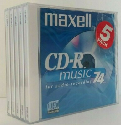 Maxell CD-R/CD-R74MU/5ER-PACK/Audio Musik CDR leere beschreibbare Discs - NEU  