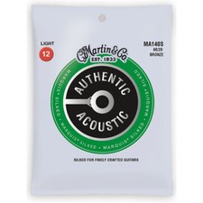 Martin MA140S Acoustic Marquis Silked Guitar Strings, Light