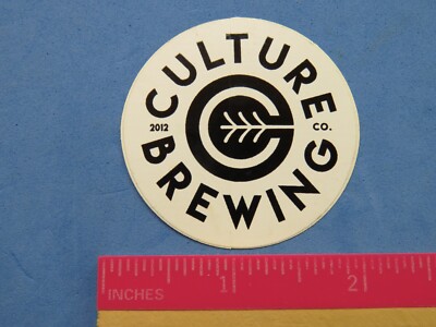 2'' BEER Brewery STICKER ~ CULTURE Brewing Since 2012 ~ Solano Beach, CALIFORNIA