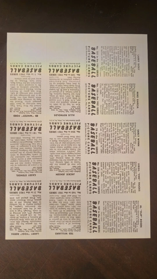 New Uncut Baseball Trading Card Sheets Memorabilia SINGED BY YOGI BERRA  - Image 3 of 3