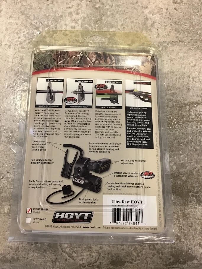 Hoyt Ultrarest Pink RH Compound Bow Fall Away Rest - Image 3 of 3